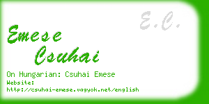 emese csuhai business card